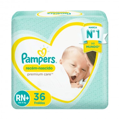 FRALDA PAMPERS PREMIUM CARE RN 36UN