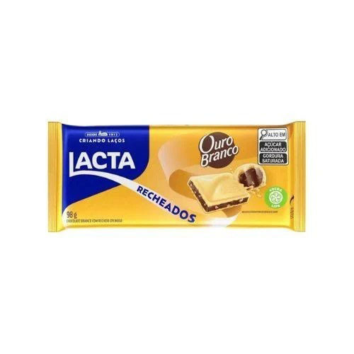 CHOCOLATE LACTA OURO BRANCO 98GR