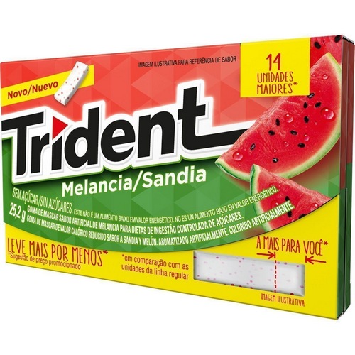 CHICLE TRIDENT MELANCIA 25,2G