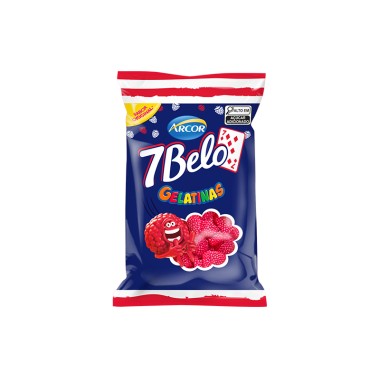 BALA ARCOR GELATINA 7 BELO FRAMBOESA 70G