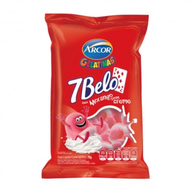 BALA ARCOR GELATINA MORANGO 70GR