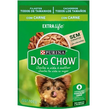 RACAO DOG CHOW FILHOTES  CARNE SHT 100GR