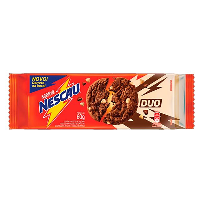 BISCOITO NESTLE NESCAU COOKIES DUO 60GR