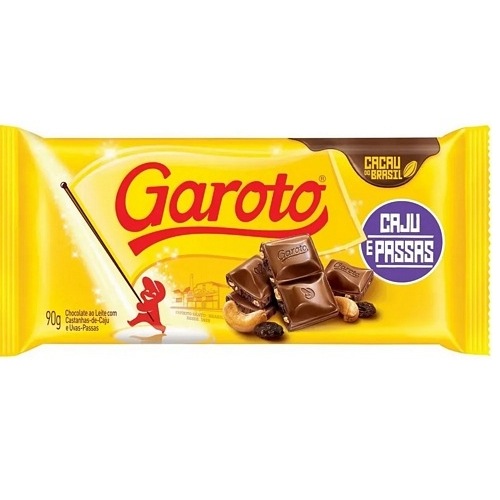 CHOCOLATE GAROTO CAJU E PASSAS 80GR