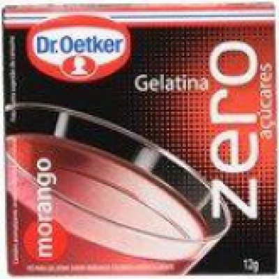 GELATINA DR OETKER MORANGO ZERO 12GR