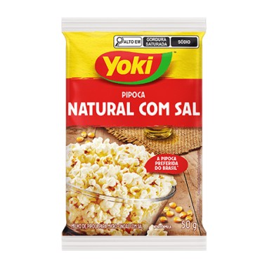 PIPOCA MICRO YOKI NATURAL COM SAL 50GR