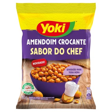 AMENDOIM YOKI CROCANTE ALHO LIMAO 150GR