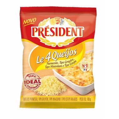 QUEIJO RALADO PRESIDENT 4QUEIJOS 100GR