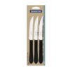 CONJ TRAMONTINA GARFO CHURRASCO PRETO3PC