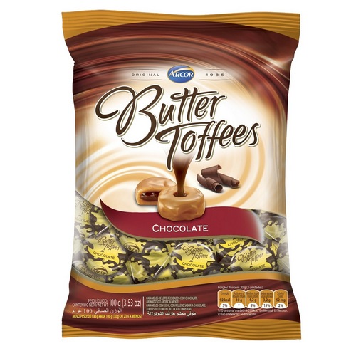 BALA ARCOR BUTTER TOFFES CHOC 100GR