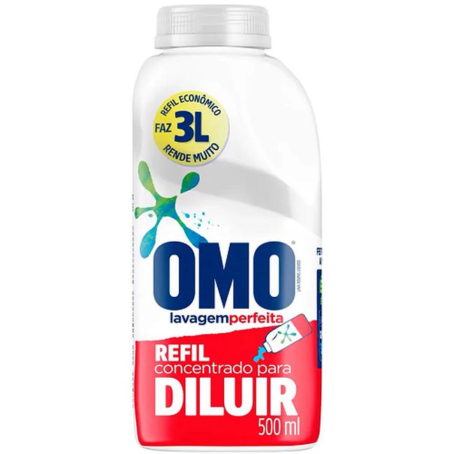 LAVA ROUPA LIQ OMO DILUIDO 500ML