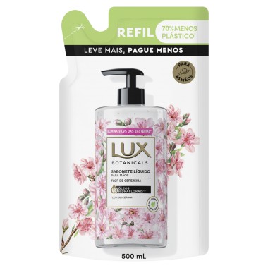 SABONETE LIQ LUX FLOR CEREJ REFIL 500ML