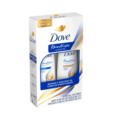 CONJ DOVE SH COND RECONSTRU QUERAT 525ML