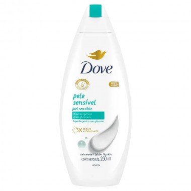 SABONETE LIQ DOVE PELE SENSIVEL 250ML