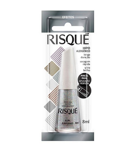 ESMALTE RISQUE GLITER MIL PURPURINAS 8ML