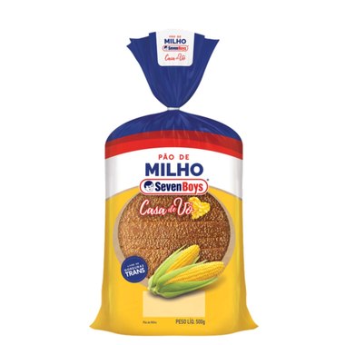 PAO MILHO SEVEN BOYS REDONDO 450GR