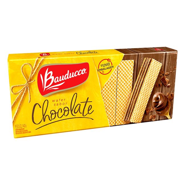 BISCOITO BAUDUCCO WAFER CHOCOLATE 140GR