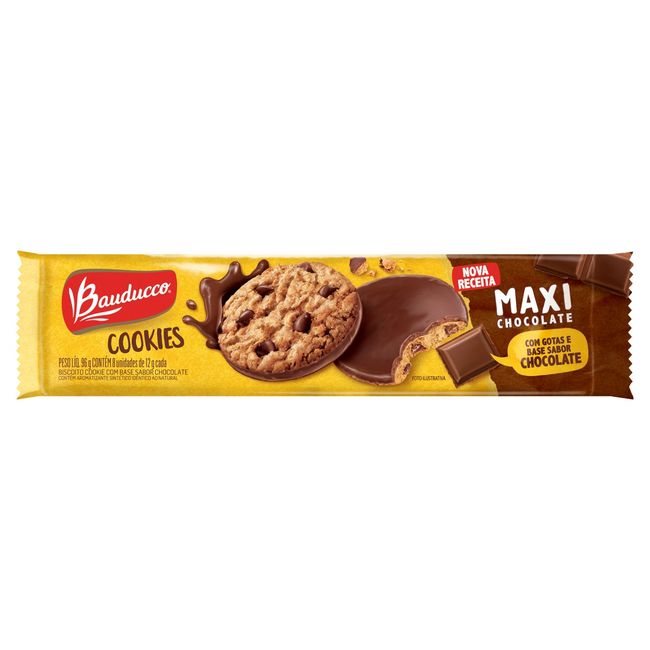 BISCOITO BAUDUCCO COOKIES MAXI 96GR