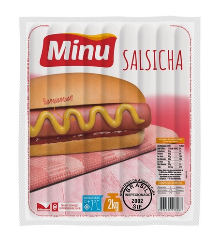 SALSICHA MINU 25CM PCT 2KG