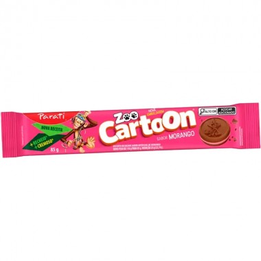BISCOITO ZOO CARTOON MORANGO 85GR