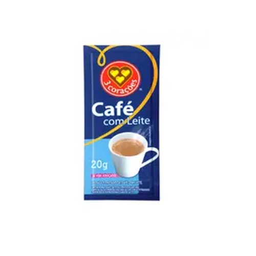 CAFE TRES CORACOES CAFE C LEITE SHT 20GR