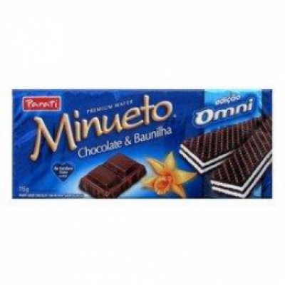 BISCOITO WAF MINUETO CHOC/BAUNILHA 115g