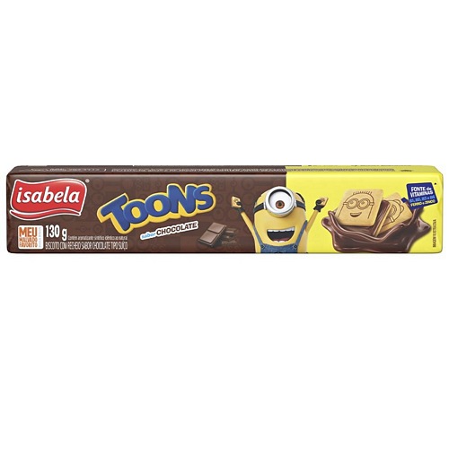 BISCOITO ISABELA TOONS CHOCOLATE 130GR