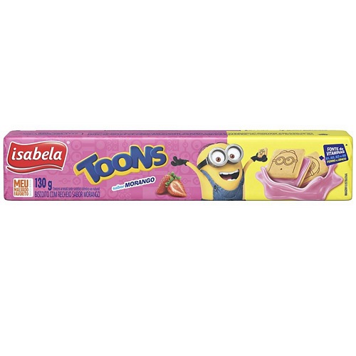 BISCOITO ISABELA TOONS MORANGO 130GR