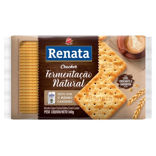 BISCOITO RENATA CRACKER FERM NATURAL360G