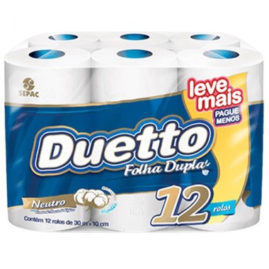 PAPEL HIG DUETTO NEUTRO FD 12X30M