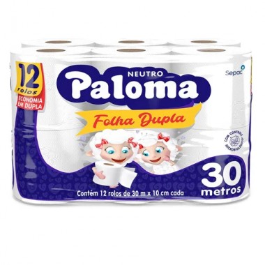 PAPEL HIG PALOMA FDUPLA NEUTRO 12X30M