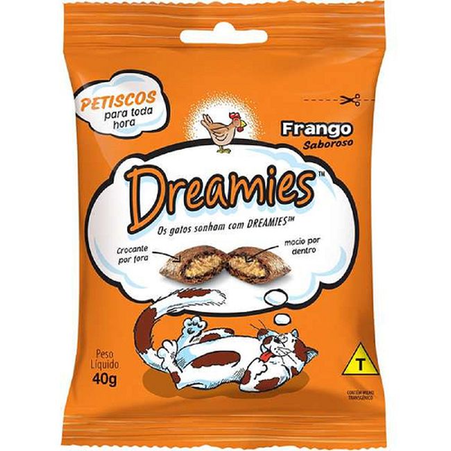 PETISCO GATOS DREAMIES FRANGO 40GR