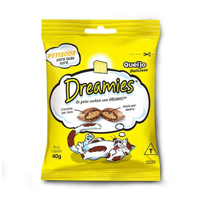 PETISCO GATOS DREAMIES QUEIJO 40GR