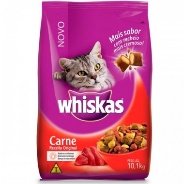 RACAO WHISKAS CARNE 10,1KG