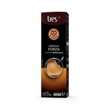 CAFE TRES CORACOES CAP ESP FORZA 10U 80G