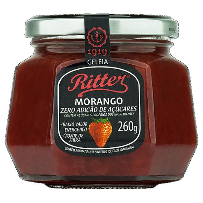 GELEIA RITTER MORANGO ZERO ACUCAR 260GR