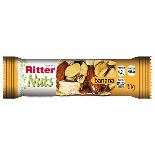 BARRA RITTER NUTS BANANA 30GR