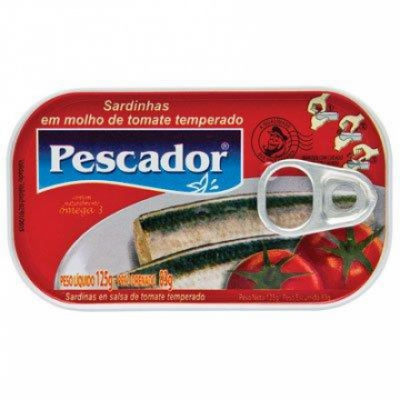 SARDINHA PESCADOR MOLHO TOMATE 125g