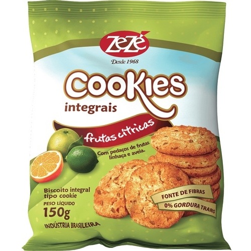 BISCOITO ZEZE COOKIES FRUT CITRICAS 150G