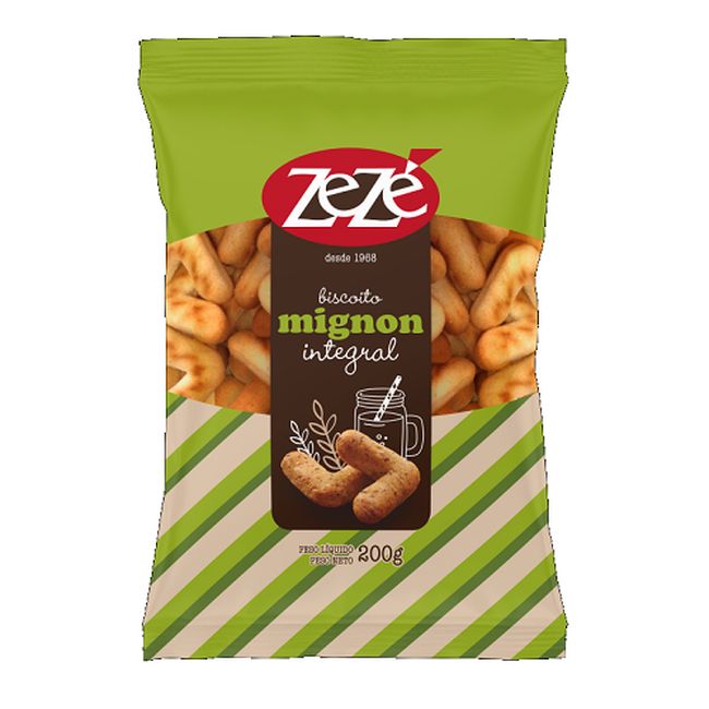 BISCOITO ZEZE MIGNON INTEGRAL 200GR