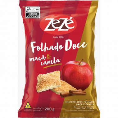 BISCOITO ZEZE FOLHADO MACA CANELA 200GR