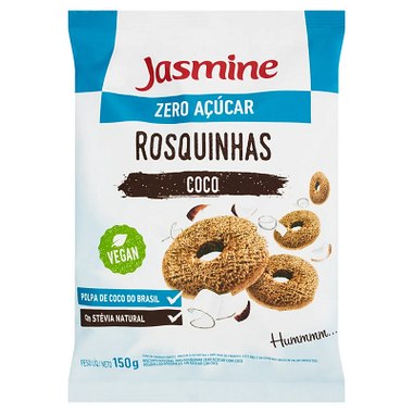 BISCOITO JASMINE ROSCA LIGHT COCO 150GR