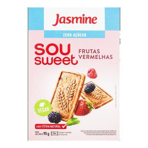 BISCOITO JASMINE SOU SWEET FRUT VERM 90G