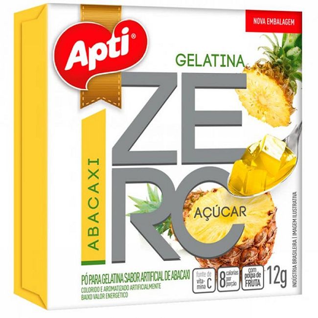 GELATINA APTI ZERO ABACAXI 12GR