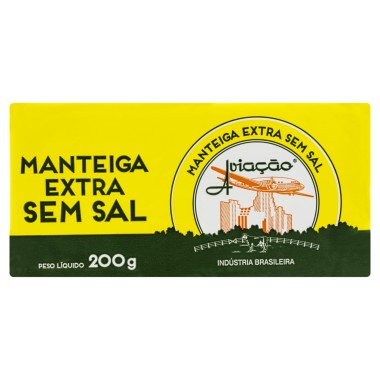 MANTEIGA AVIACAO TABLETE S SAL 200G