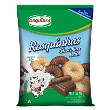 BISCOITO ORQUIDEA ROSQUINHAS CHO/LEIT300