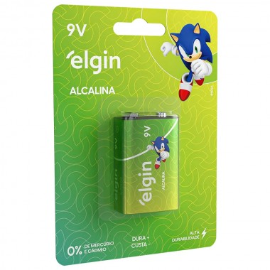 PILHA ELGIN ALCALINA 9V UN