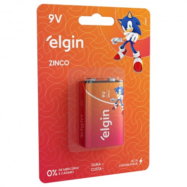 PILHA ELGIN ZINCO 9V UN