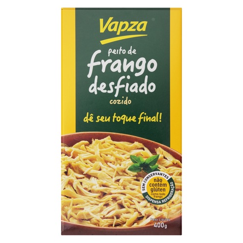 VAPZA PEITO FRANGO DESFIADO 400G