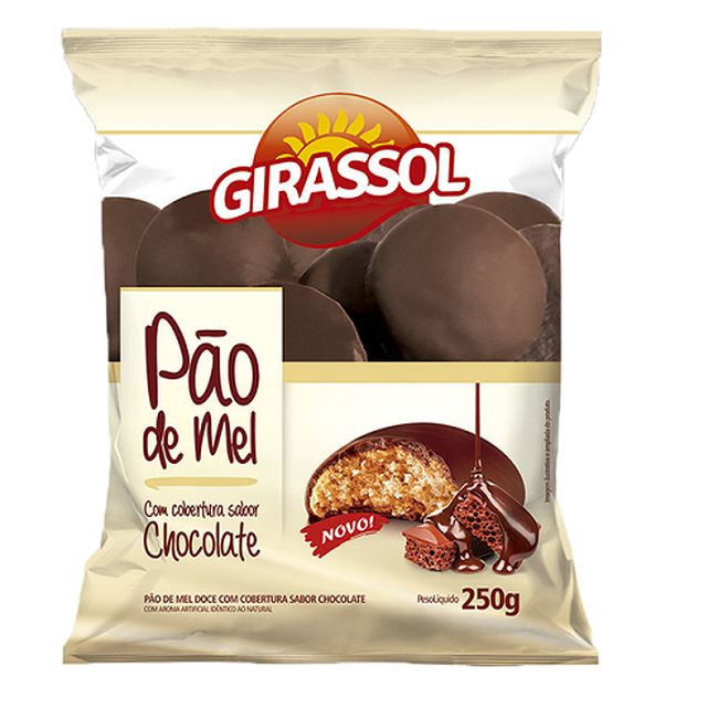 BISCOITO GIRASSOL PAO MEL CHOCOLATE 250G